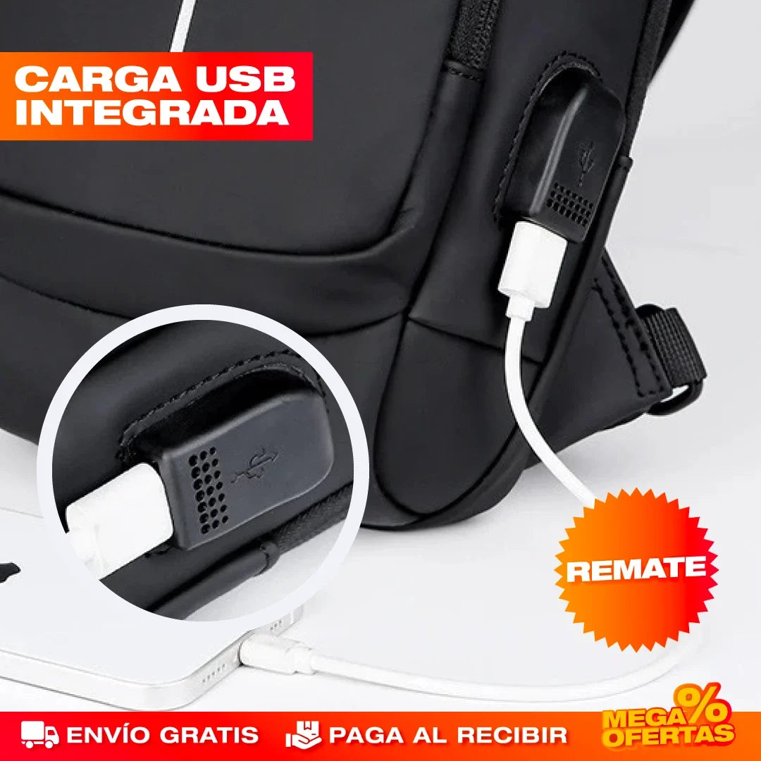 Bolso Manos Libres Antirrobo con Carga USB Impermeable – Anda Seguro y con el Celular Siempre Cargado
