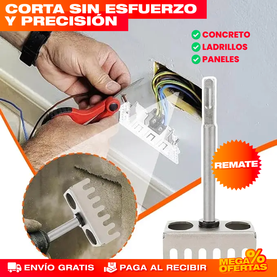 Broca Hard Hole para Cortes Cuadrados – Huecos Cuadrados Perfectos Sin Lima · 2x1