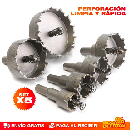 Brocas Sierra Perforadora TCT – Set x5
