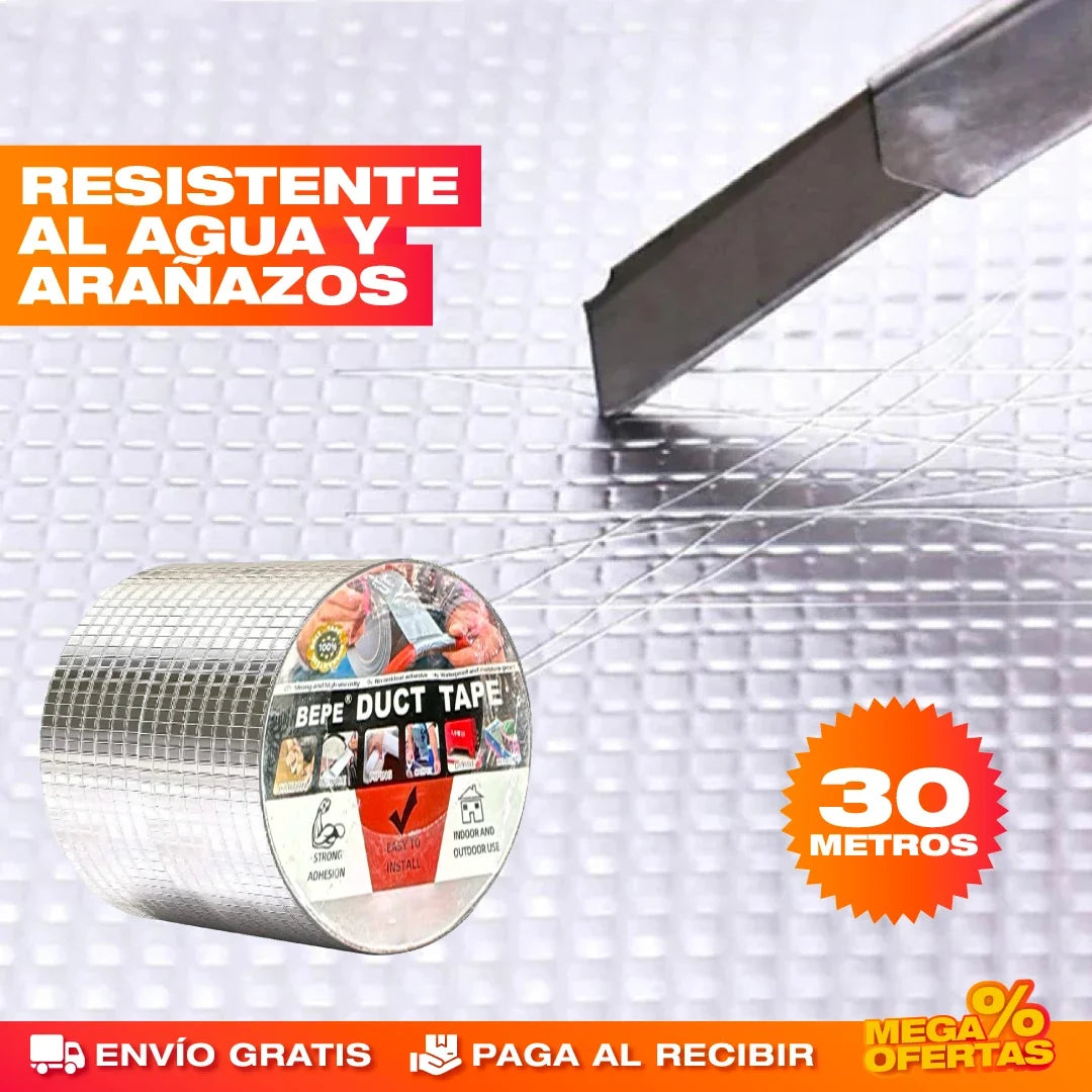 30 Metros Cinta Impermeable Repara Fugas – Tapa la Gotera Hoy Mismo Sin Romper Techo ni Pagar Plomero