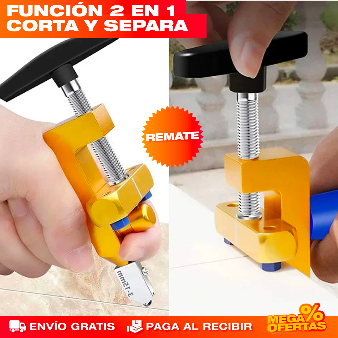 Cortador de Cerámica 2 en 1 – Corta Baldosa Recto y Sin Astillar