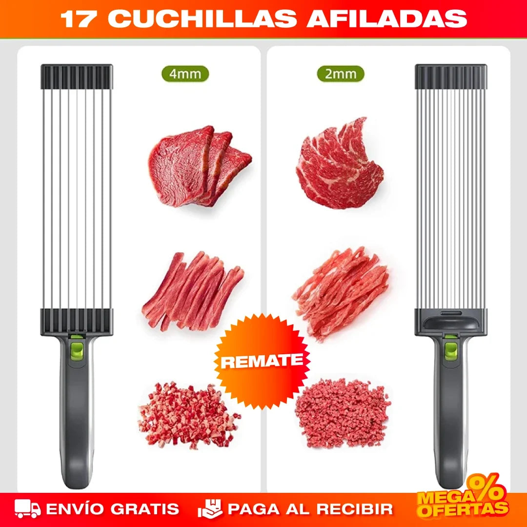 Rebanador de Carne Manual de Acero Inoxidable – Tajadas Parejas Como en Charcutería