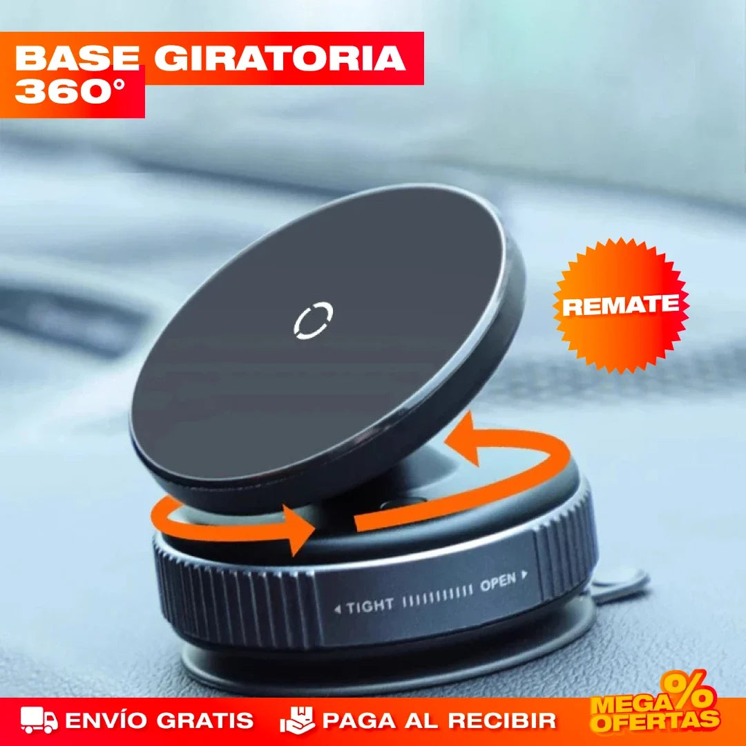 Soporte Magnético para Teléfono con Succión – Tu GPS Siempre a la Vista Mientras Manejas