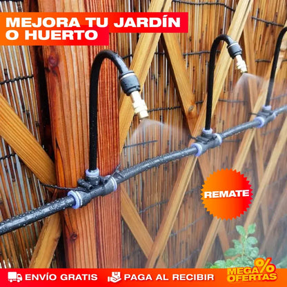 Riego Nebulizador para Jardín – Riega Parejo Sin Mojarte ni Desperdiciar Agua · Set x5