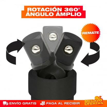 Juntas Universales Giratorias – Llega a los Tornillos Imposibles Sin Perder Torque · Set x3