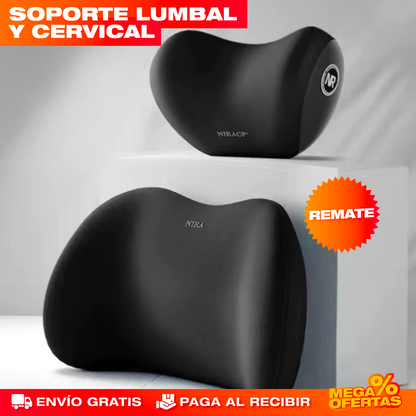 Kit de Soporte Lumbar de Espuma Viscoelástica – Adiós Dolor de Espalda en el Carro y la Oficina