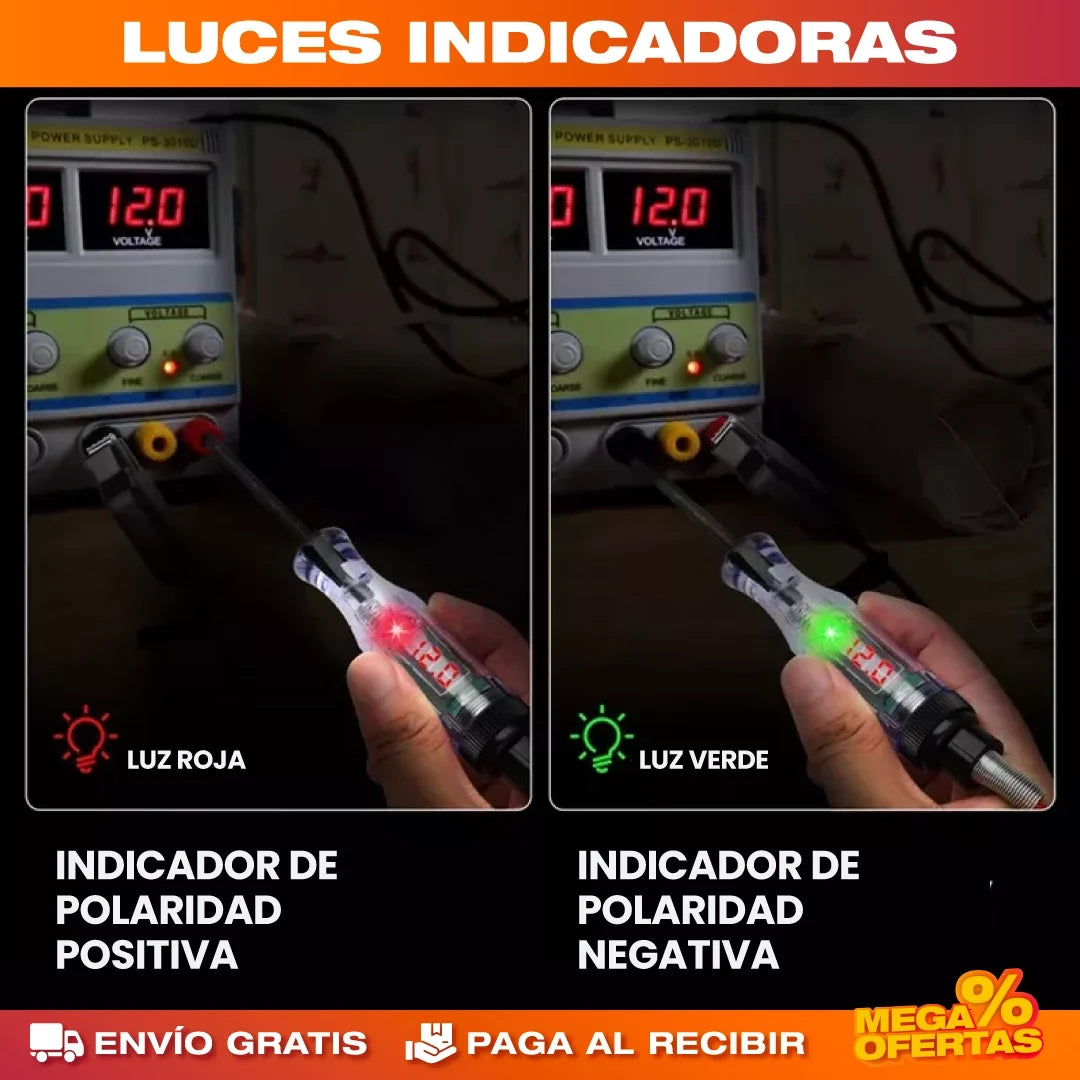Lápiz Probador de Voltaje con Pantalla Digital – Ves el voltaje exacto, no una lucecita