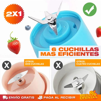 Licuadora Portátil – Batidos Donde Estés, Sin Cables · 2x1