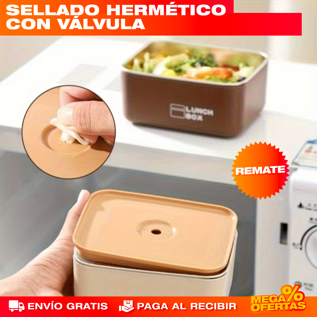 Lonchera Bolsa Térmica con 3 Contenedores Herméticos – Almuerzo Caliente y Sin Derrames
