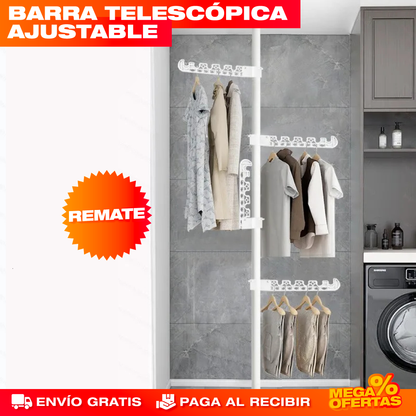 Tendero y Perchero Vertical Ajustable – Seca y Organiza tu Ropa Sin Ocupar Espacio