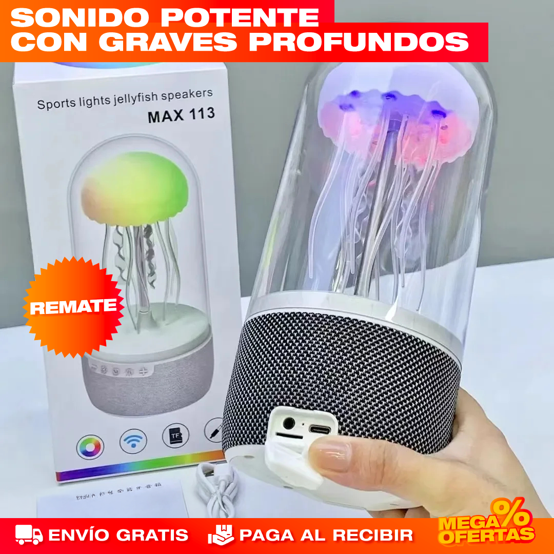 Parlante Bluetooth con Luces Medusa – Música y Luces Que Ambientan tu Fiesta