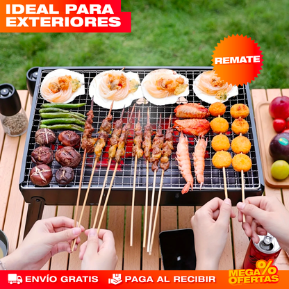 Parrilla Asador de Carbón Plegable y Portátil – Asados Donde Sea, Fácil de Guardar
