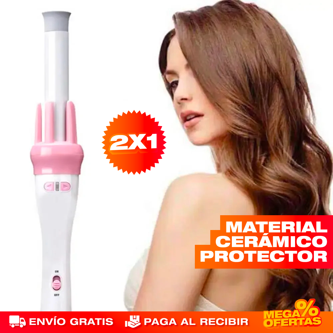 Rizadora Eléctrica Giratoria para Pelo – Rizos de Salón en Casa en Minutos · 2x1