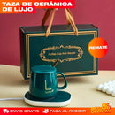 Set Taza Calentador de Lujo – Tu Café Siempre Caliente en el Escritorio