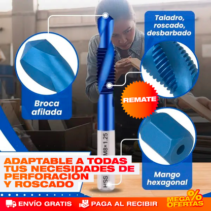 Brocas de Titanio Profesionales 3 en 1 – Perfora Metal, Madera y Concreto Sin Botarlas · 2x1: Paga 6 y Llevas 12