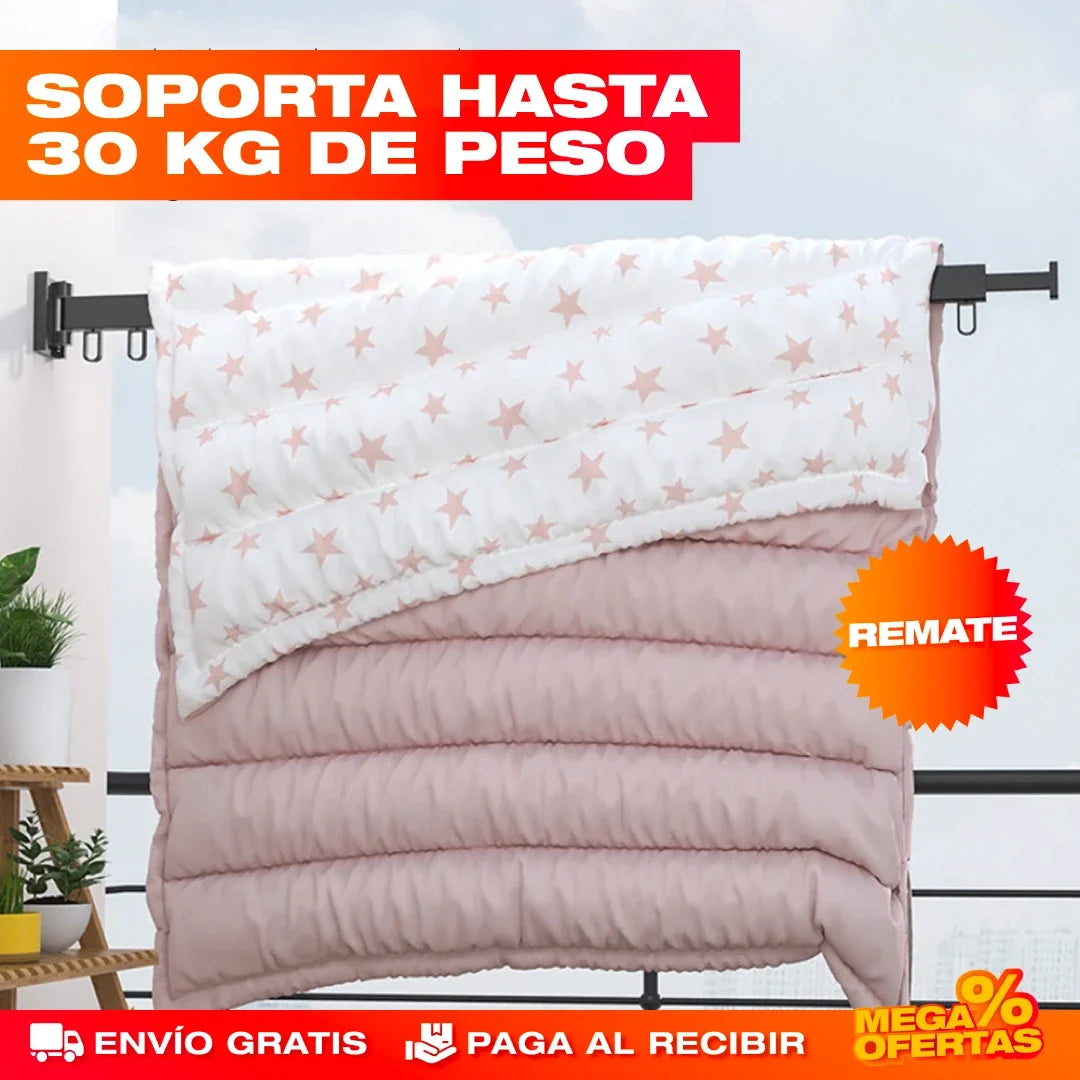 Gancho Tendedero Retráctil de Aluminio – Tiende la Ropa en Cualquier Rincón