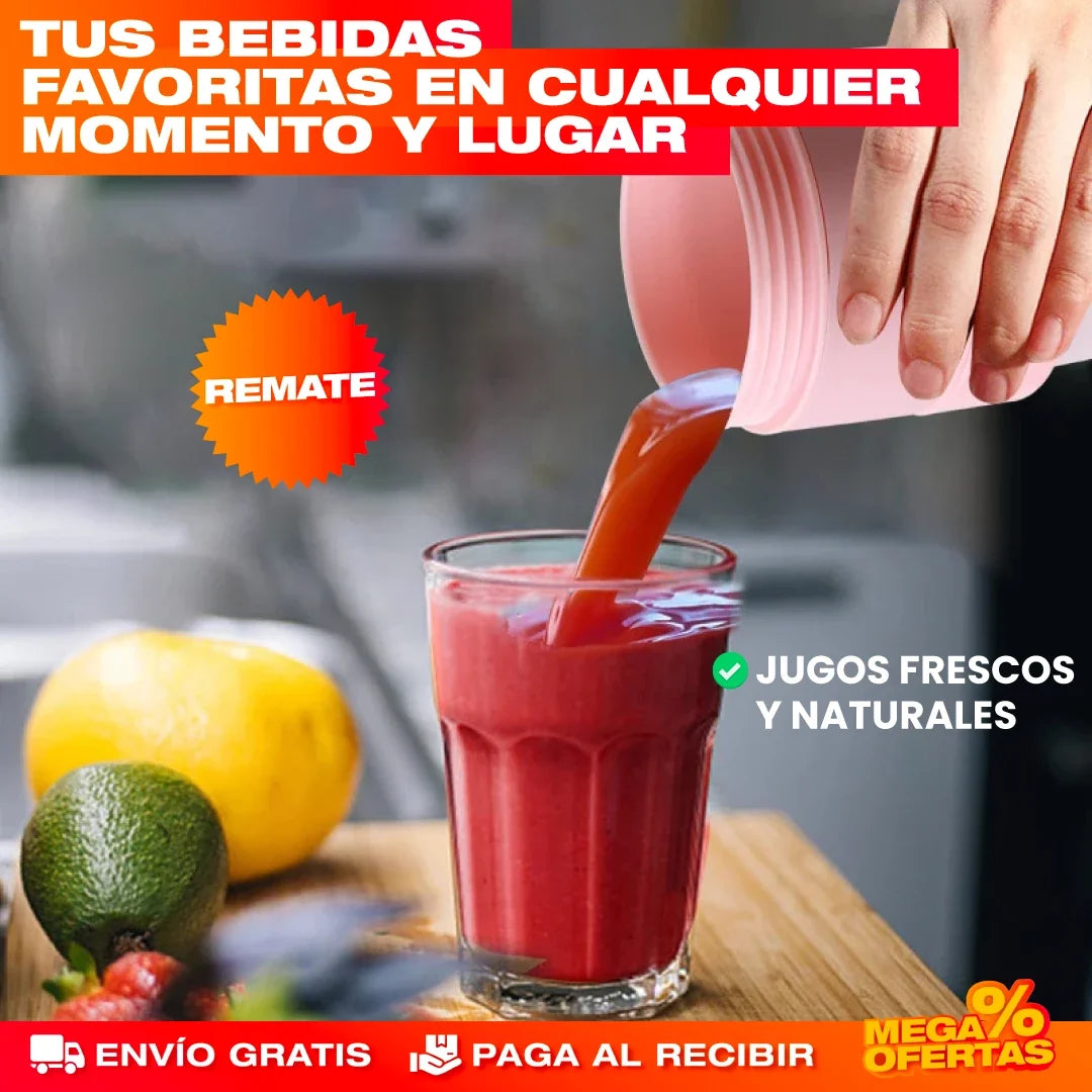 Mini Licuadora Plegable Portátil – Batidos al Instante y la Guardas en un Cajón