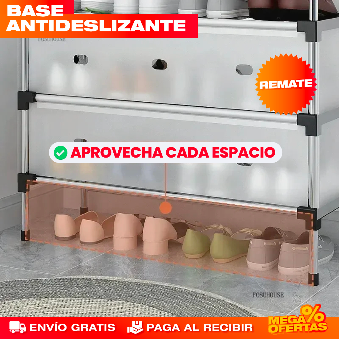 Zapatero de 5 Pisos en Acrílico – Hasta 15 Pares Ordenados Sin Ocupar Espacio