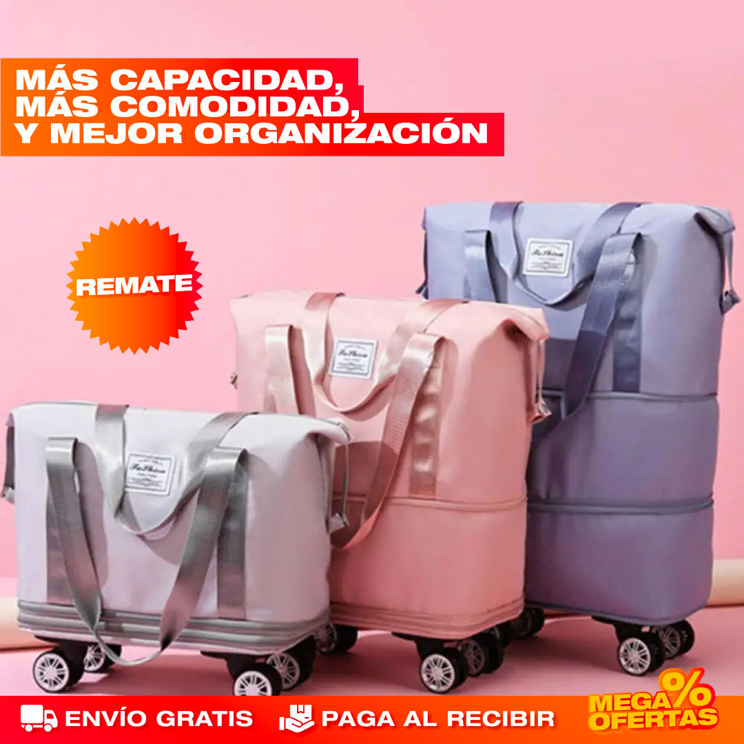 Bolsa de Equipaje Ligero Expandible con Ruedas – Lleva Todo en tus Viajes Sin Cargar Peso