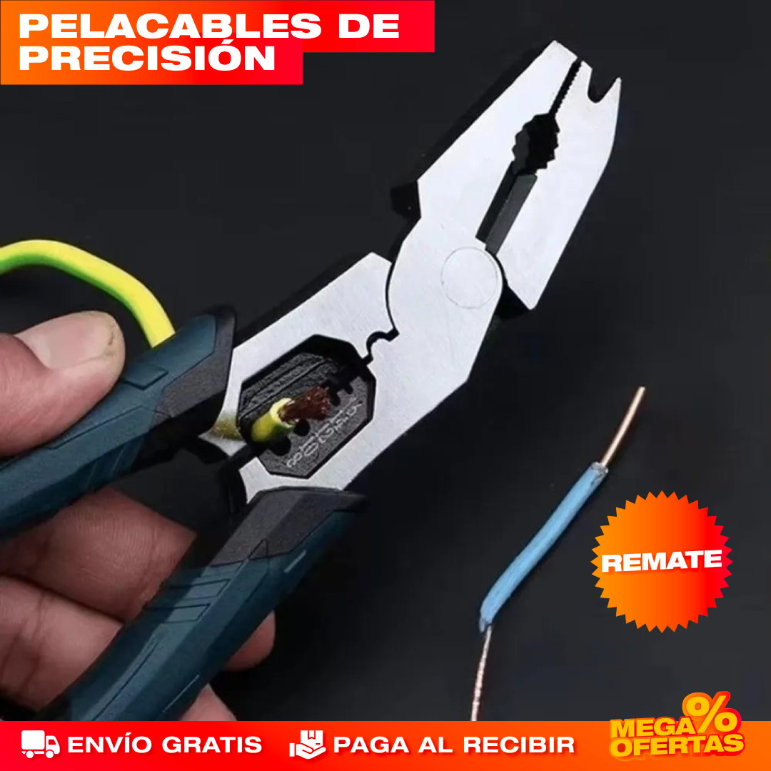Alicate Multifunción 6 en 1 – Pinza Pela-Cables Profesional