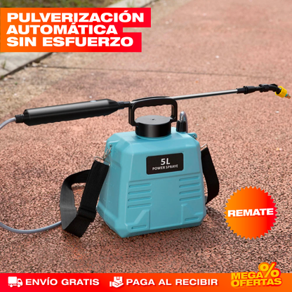 Aspersor Eléctrico Profesional de 5 Litros – Riegas todo el patio sin bombear a mano