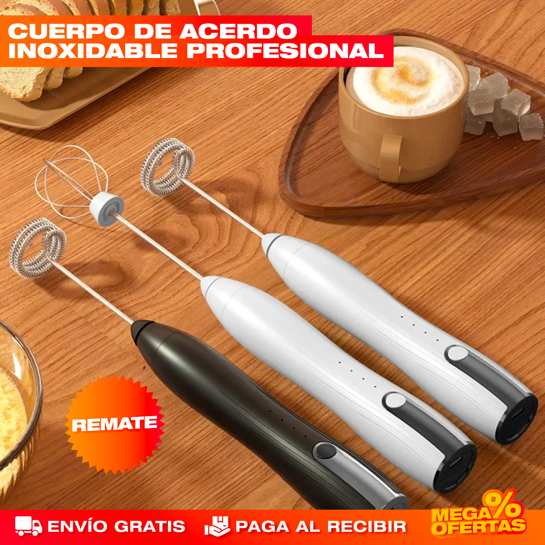 Espumador de Leche 3 en 1 con Base – Café Cremoso Tipo Cafetería en tu Casa
