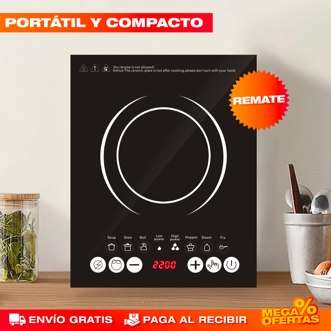 Estufa de Inducción Eléctrica – Cocina Rápido y Seguro Sin Gas