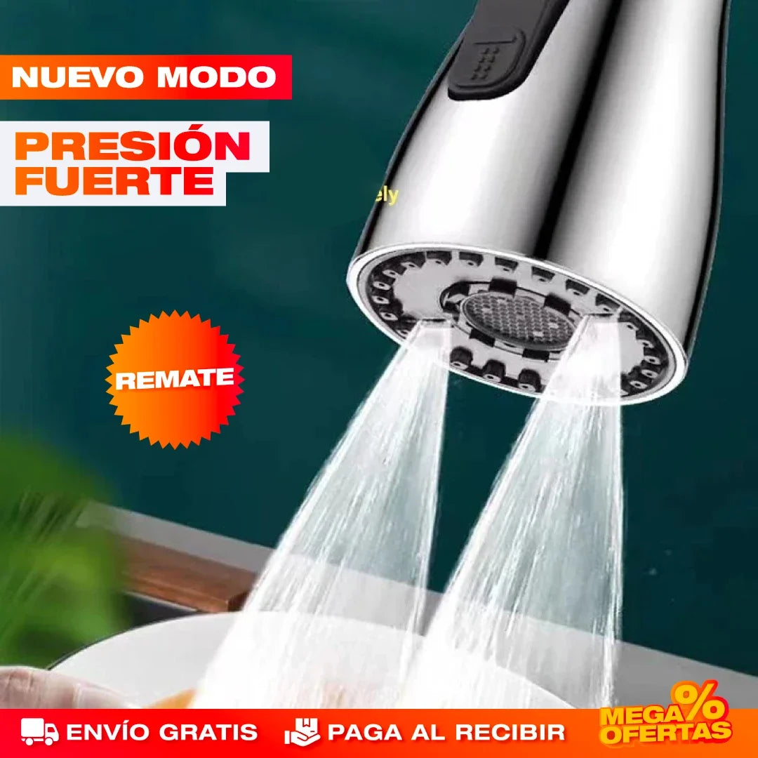 Aireador y Extensor 3 en 1 para Grifo – Menos Salpicaduras y Más Ahorro de Agua