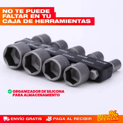 Boquillas de Llaves Hexagonales – Aprieta Cualquier Tuerca Sin Buscar la Medida · Set x14