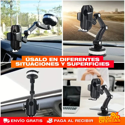 Soporte Holder Premium Giratorio para Celular – GPS y Llamadas a la Vista Sin Soltar el Volante