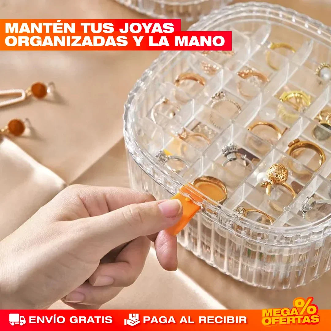 Joyero Transparente de 1 Nivel – Tus Joyas a la Vista y Sin Enredos