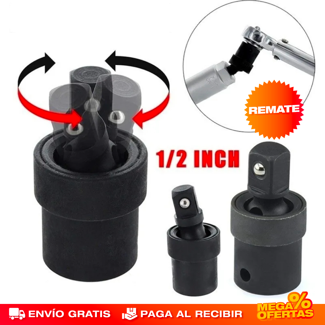 Juntas Universales Giratorias – Llega a los Tornillos Imposibles Sin Perder Torque · Set x3