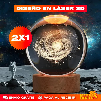 Lámpara Bola de Cristal LED 3D – Decora con una Luz Que Enamora · 2x1