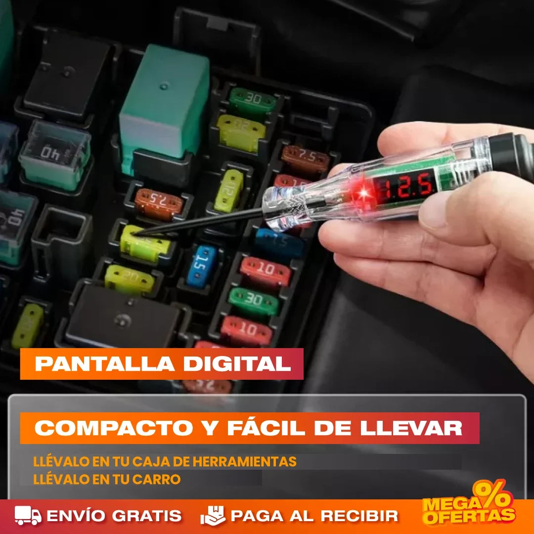 Lápiz Probador de Voltaje con Pantalla Digital – Ves el voltaje exacto, no una lucecita