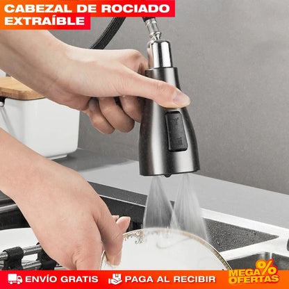 Grifo Extensible de Cocina de Lujo 360° – Llega a Cada Rincón del Lavaplatos