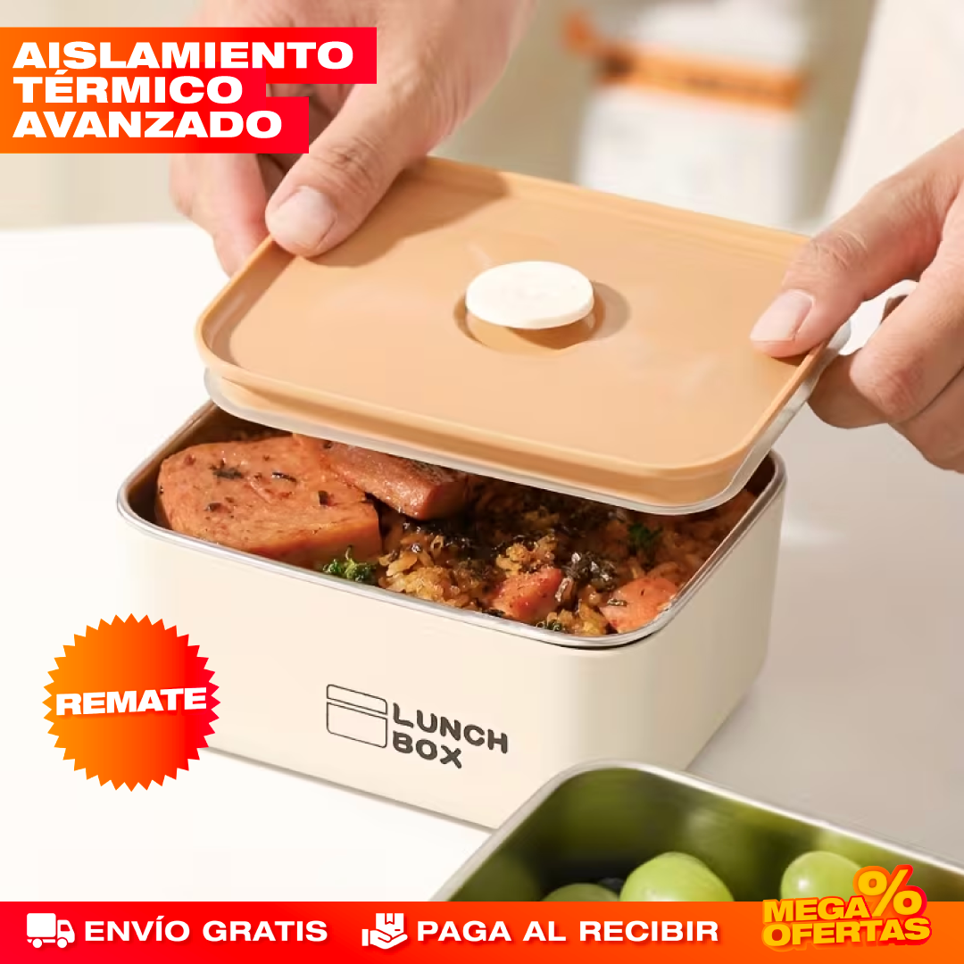 Lonchera Bolsa Térmica con 3 Contenedores Herméticos – Almuerzo Caliente y Sin Derrames
