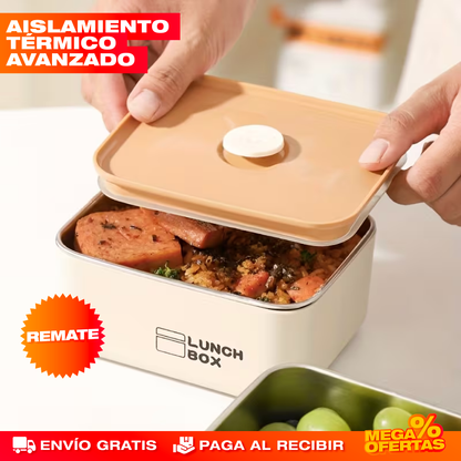 Lonchera Bolsa Térmica con 3 Contenedores Herméticos – Almuerzo Caliente y Sin Derrames