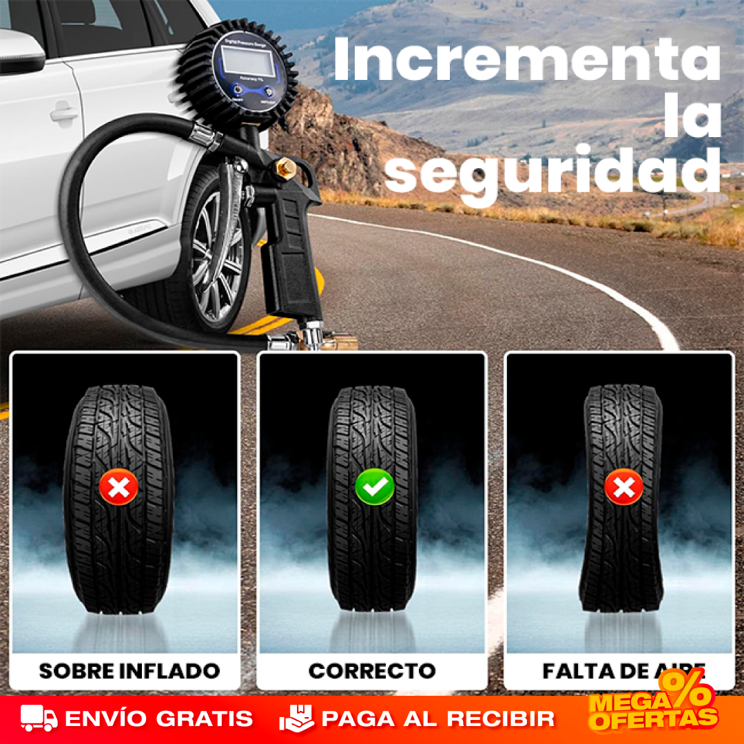 Medidor Digital de Presión para Llantas Carros y Motos – Revisa la Presión y Evita Pinchazos en la Vía