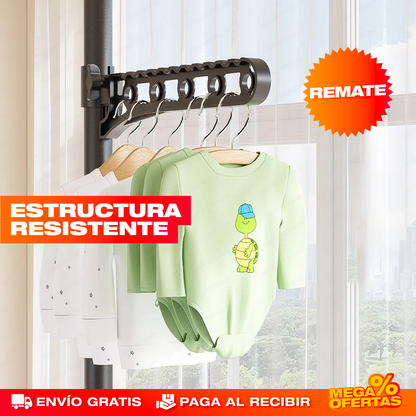 Tendero y Perchero Vertical Ajustable – Seca y Organiza tu Ropa Sin Ocupar Espacio