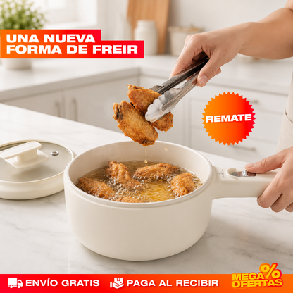 Olla Eléctrica Multifuncional – Hierve, Fríe y Cocina al Vapor en Una Sola