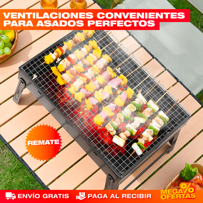 Parrilla Asador de Carbón Plegable y Portátil – Asados Donde Sea, Fácil de Guardar