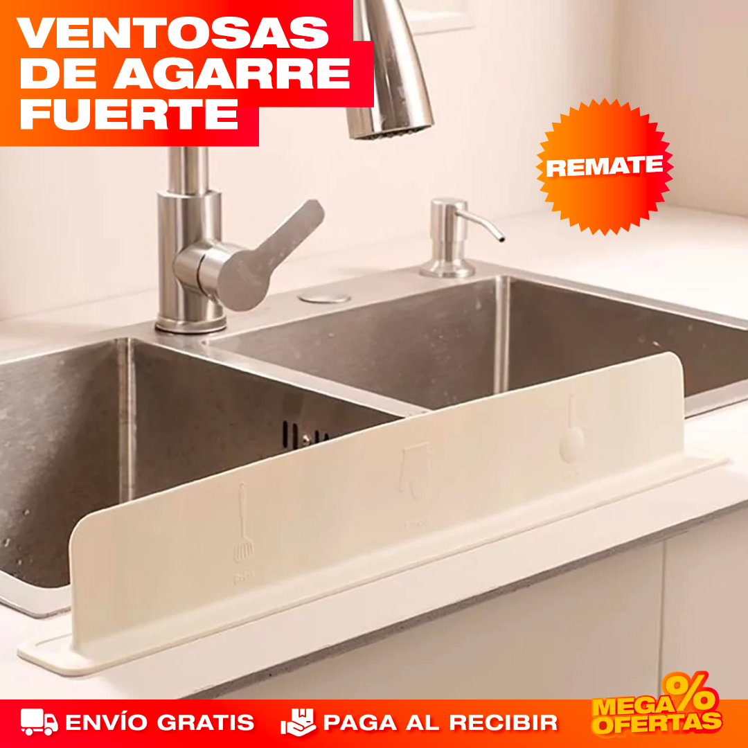 3 Protectores contra Salpicaduras de Silicona – Lava Sin Salpicar Agua por Todo Lado