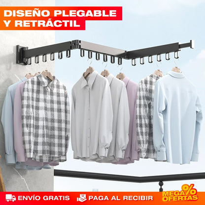 Gancho Tendedero Retráctil de Aluminio – Tiende la Ropa en Cualquier Rincón