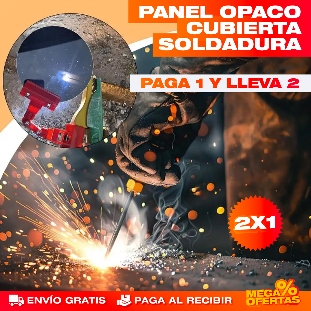 PROMO X2 Cubierta Opaca de Soldadura Ajustable – Suelda Protegiendo tus Ojos del Destello