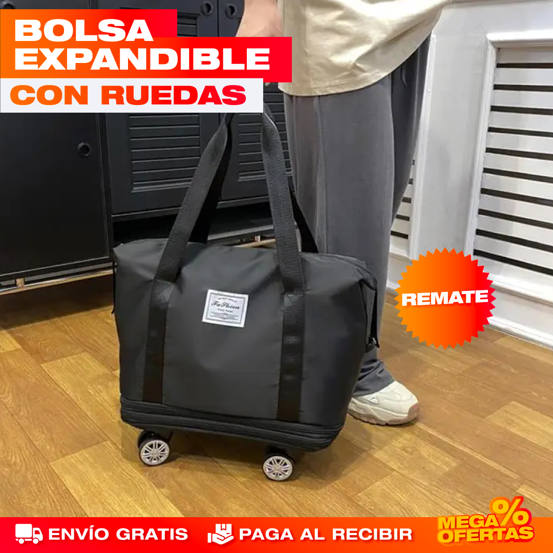 Bolsa de Equipaje Ligero Expandible con Ruedas – Lleva Todo en tus Viajes Sin Cargar Peso