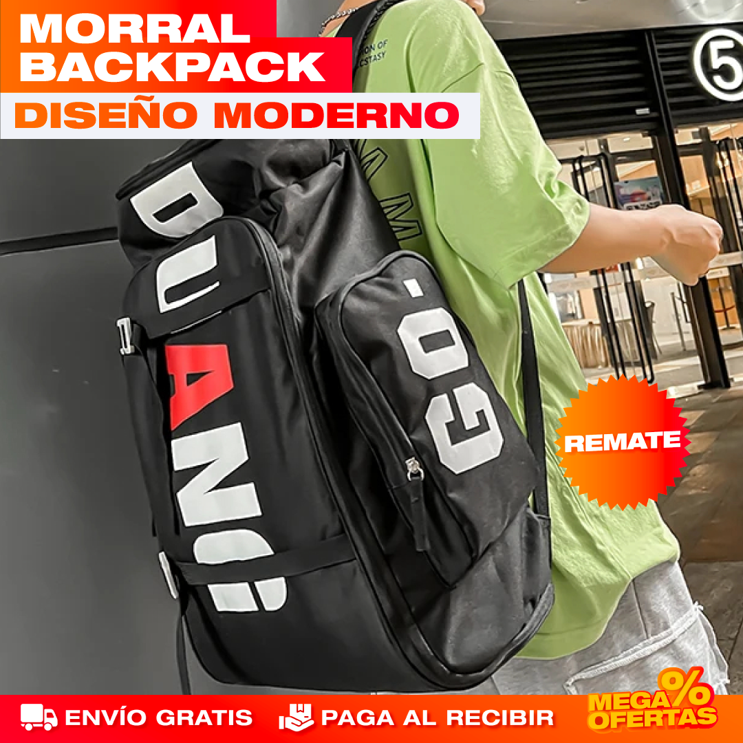 Morral Backpack Extra Grande Diseño Moderno – Lleva Todo el Día Cómodo y con Estilo · Negro