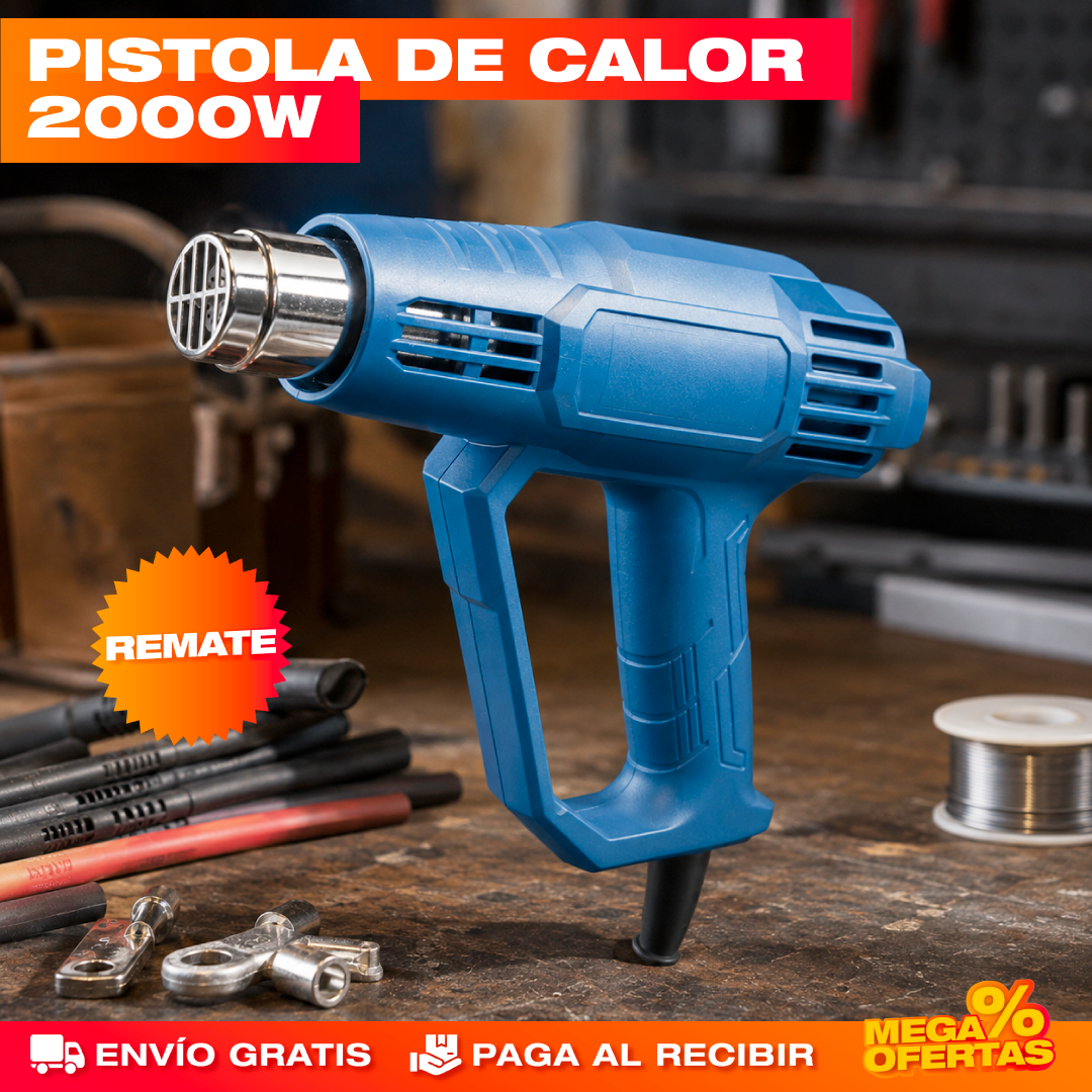 Pistola de Calor Profesional – Despega, Moldea y Repara Como un Pro