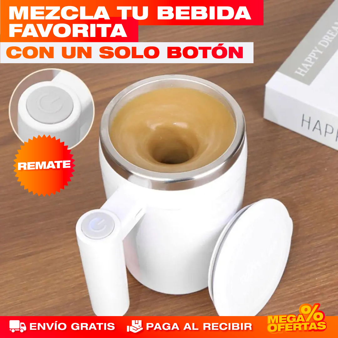 Vaso Mug Mezclador Recargable – Adiós a los Grumos: Mezcla Perfecta en Segundos