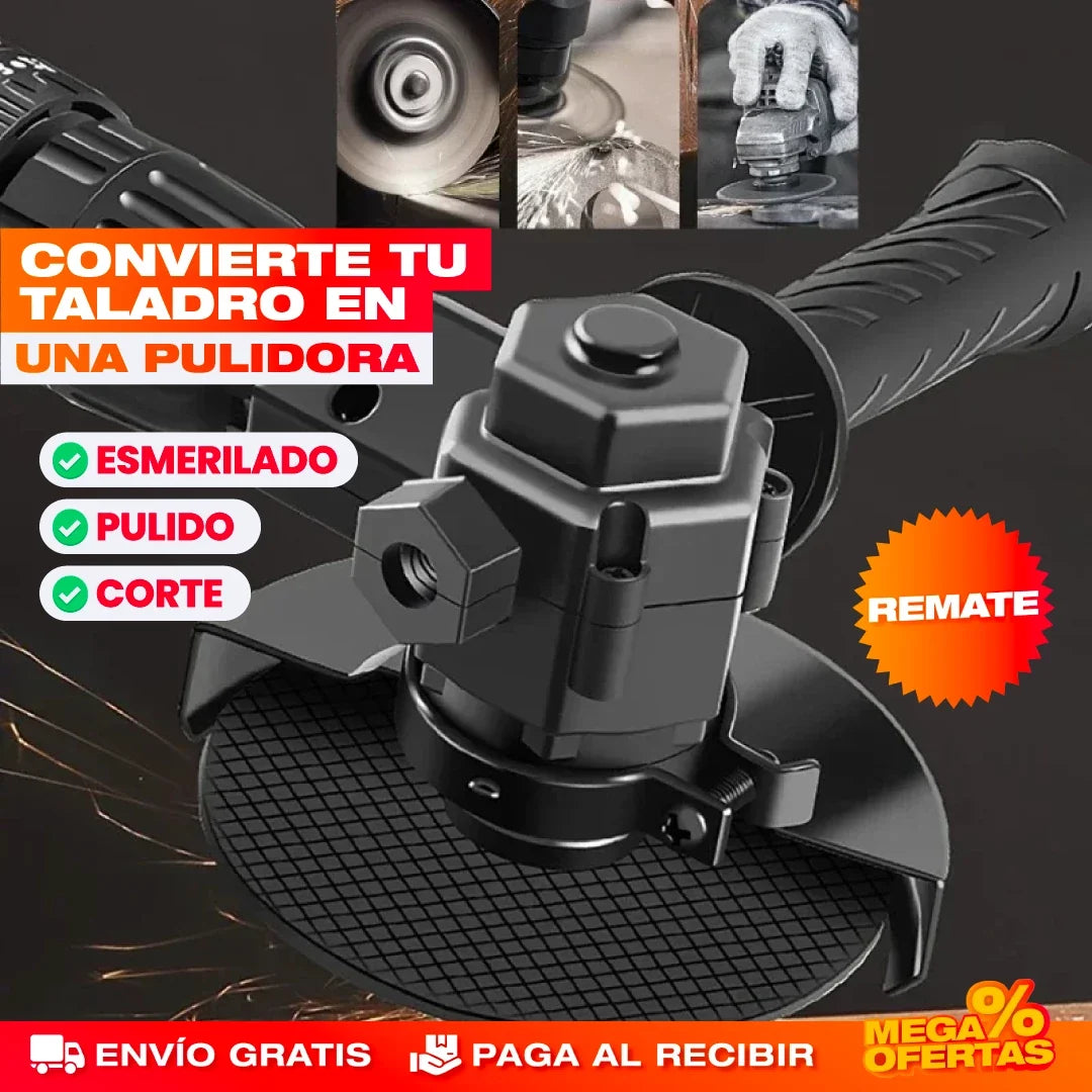 Adaptador Convertidor de Taladro a Pulidora – Convierte tu Taladro en Pulidora al Instante