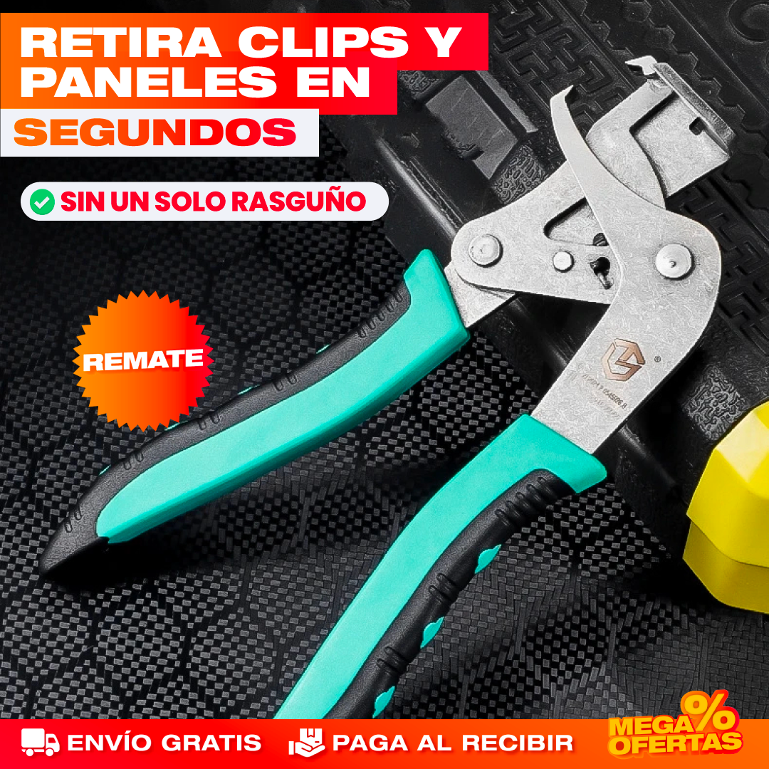 Alicate Removedor de Clips para Carro + 50 Clips – Saca Clips del Tapizado Sin Romperlos